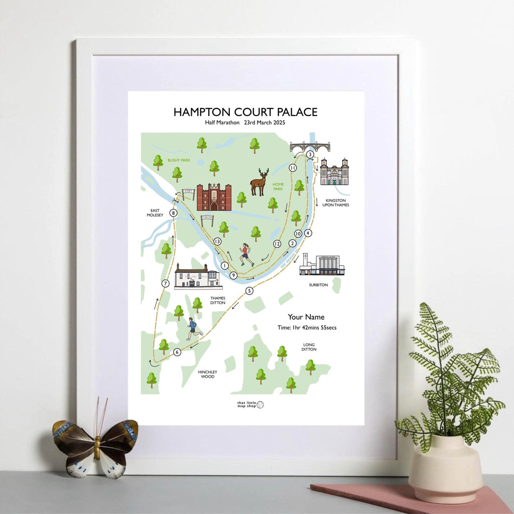 Hampton Court Palace Half Marathon Race Map