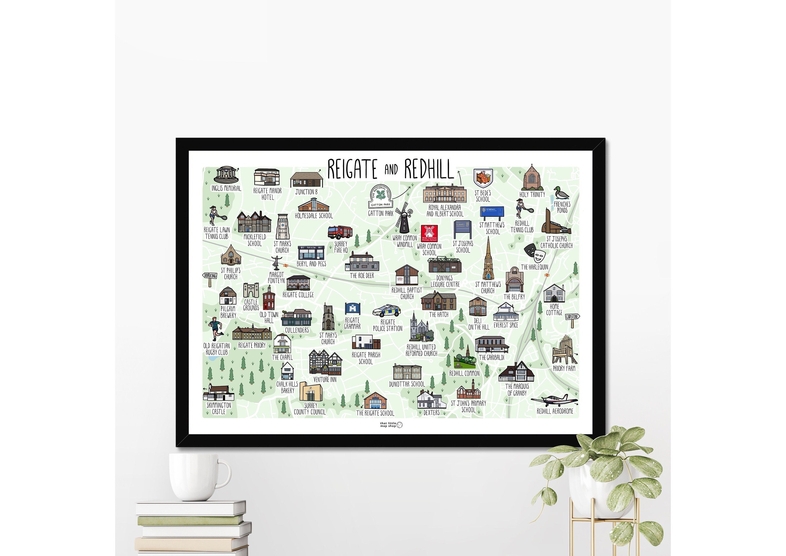 Reigate and Redhill Map