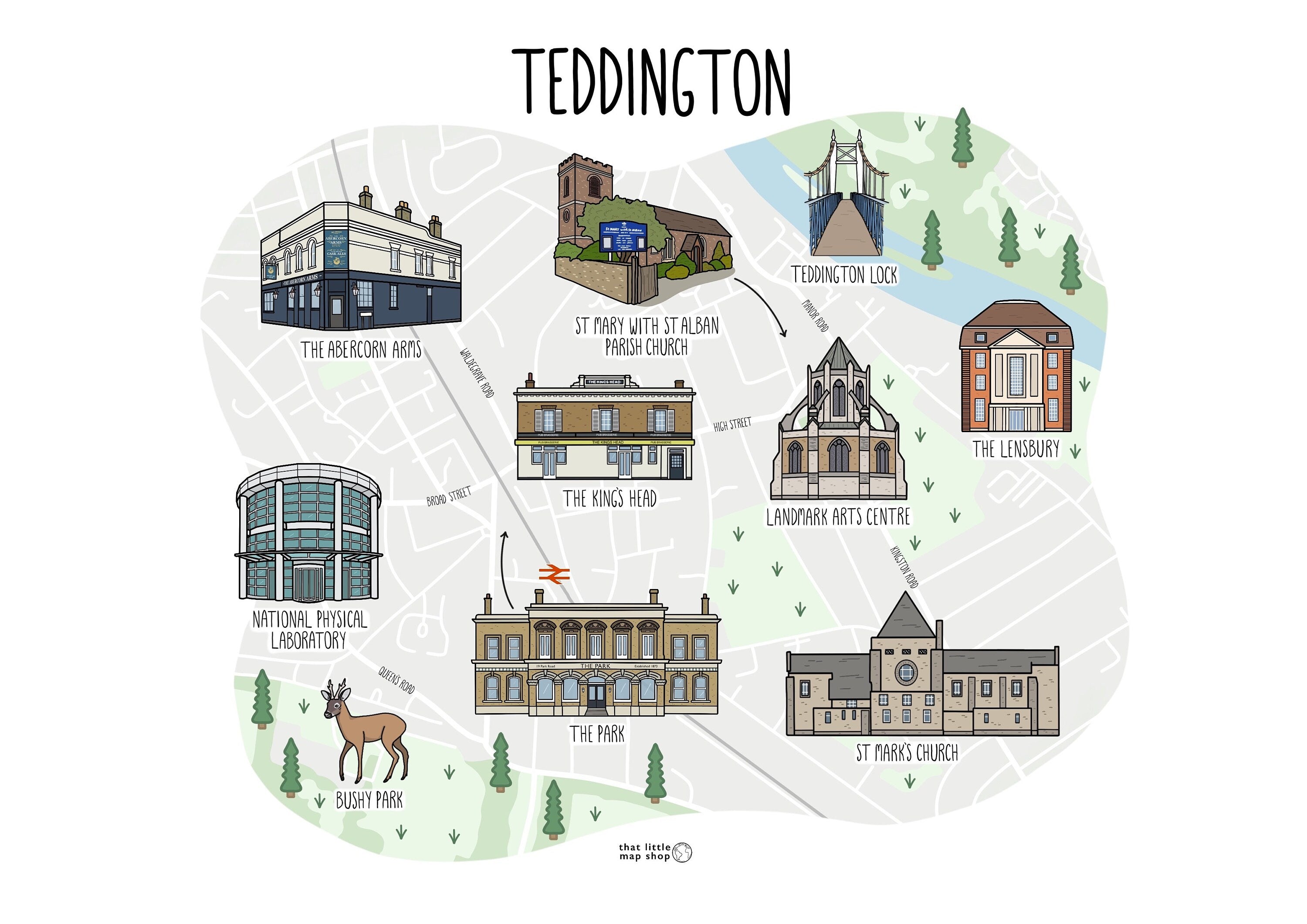 Teddington Map