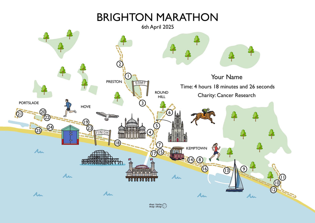 Brighton Marathon Race Map