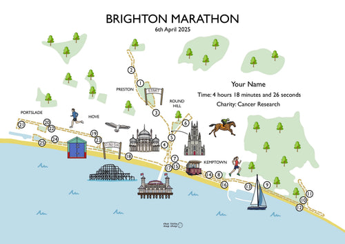 Brighton Marathon Race Map