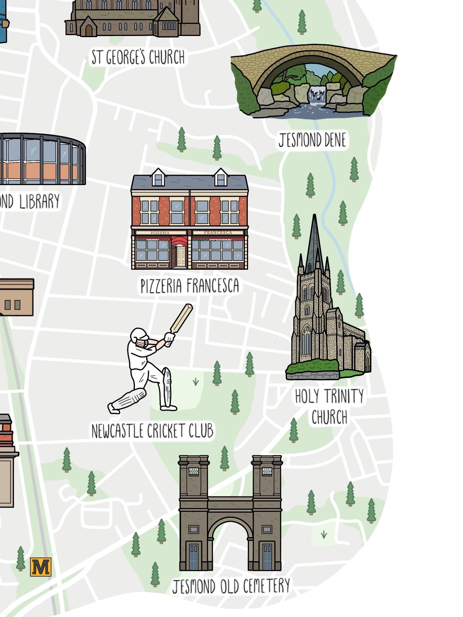 Jesmond Map