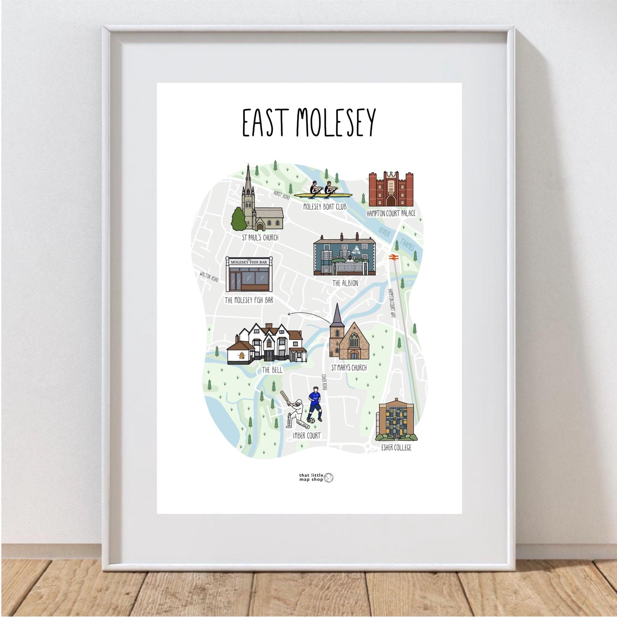 East Molesey Map