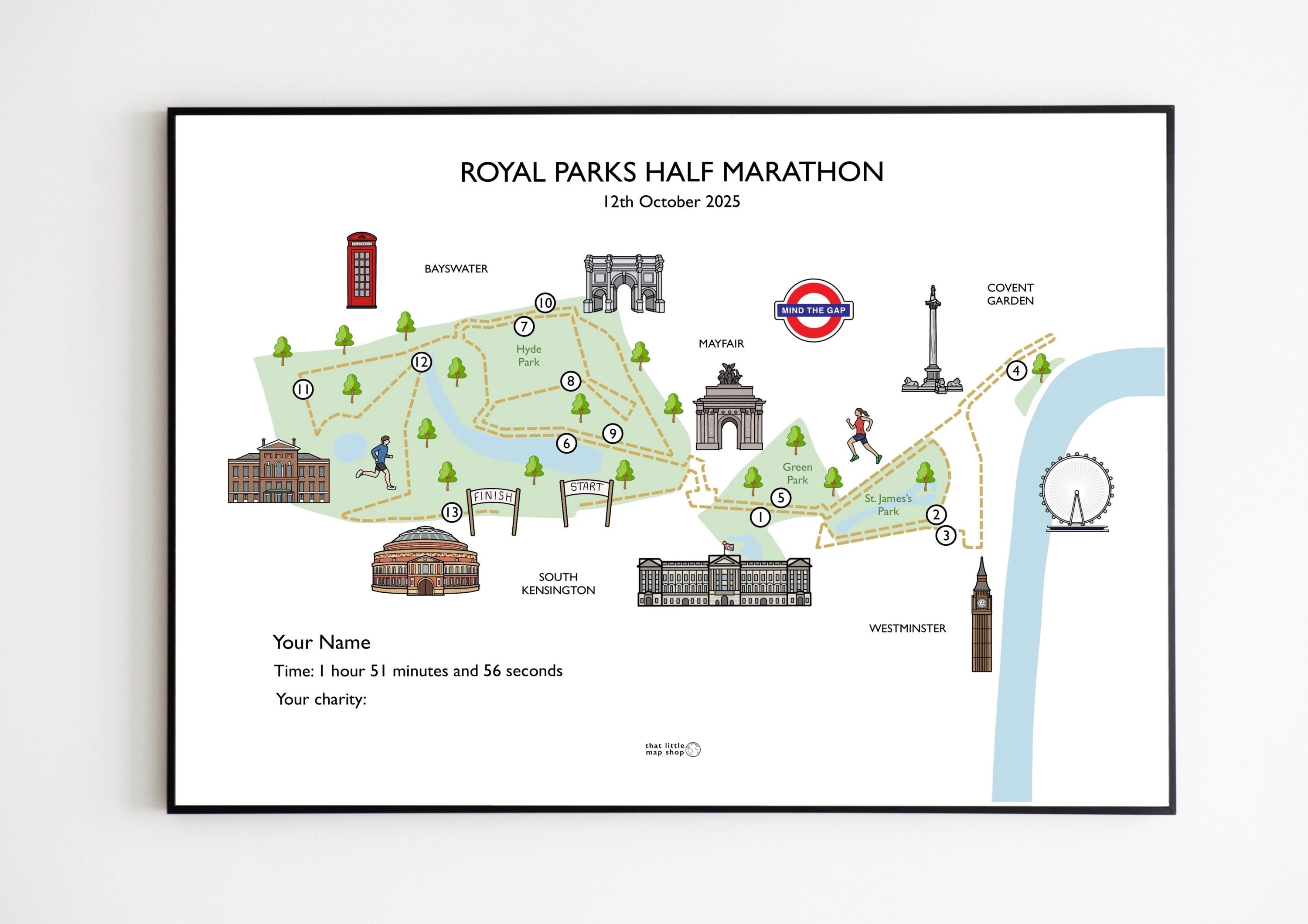 Royal Parks Half Marathon Race Map