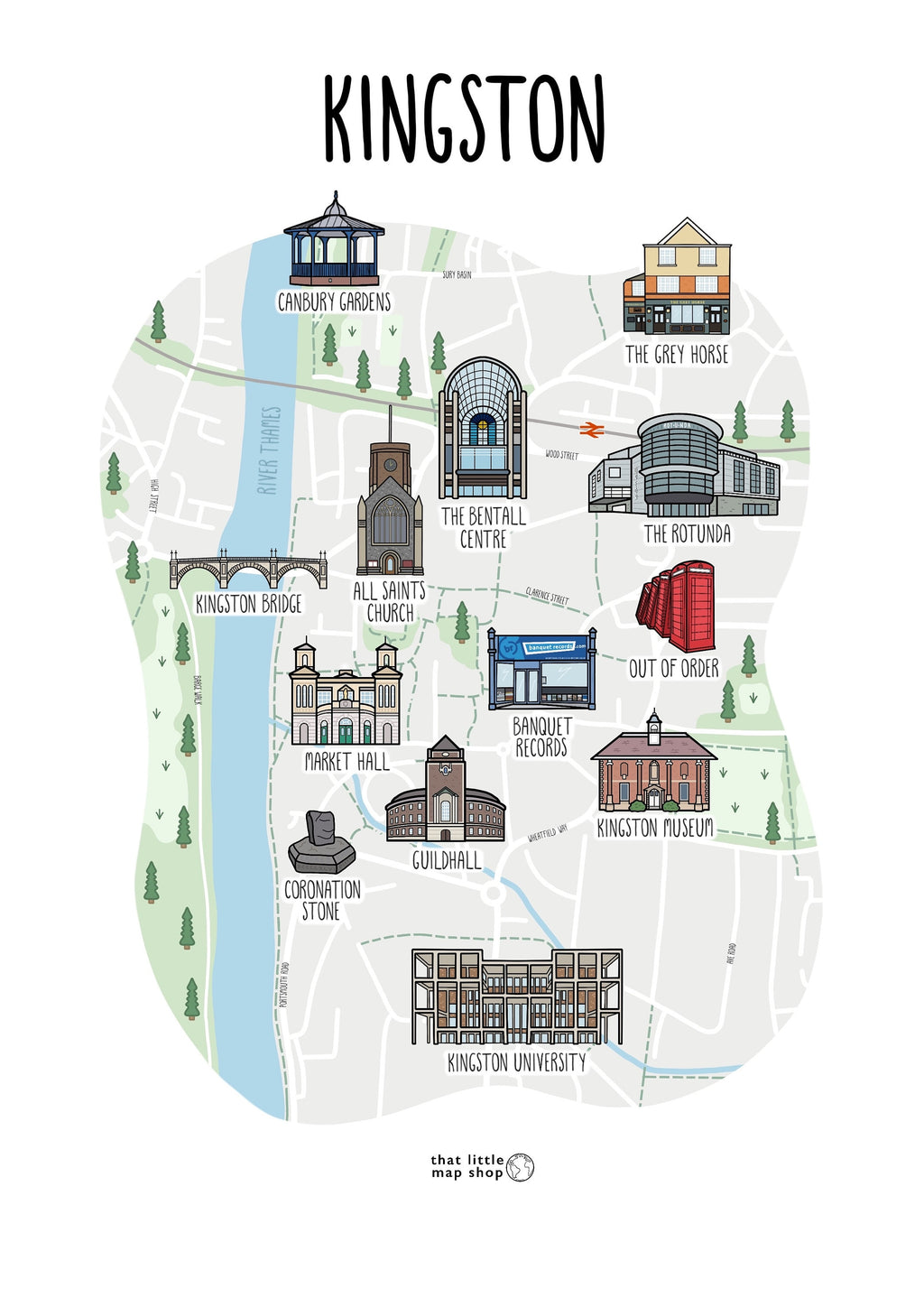 Kingston upon Thames Map
