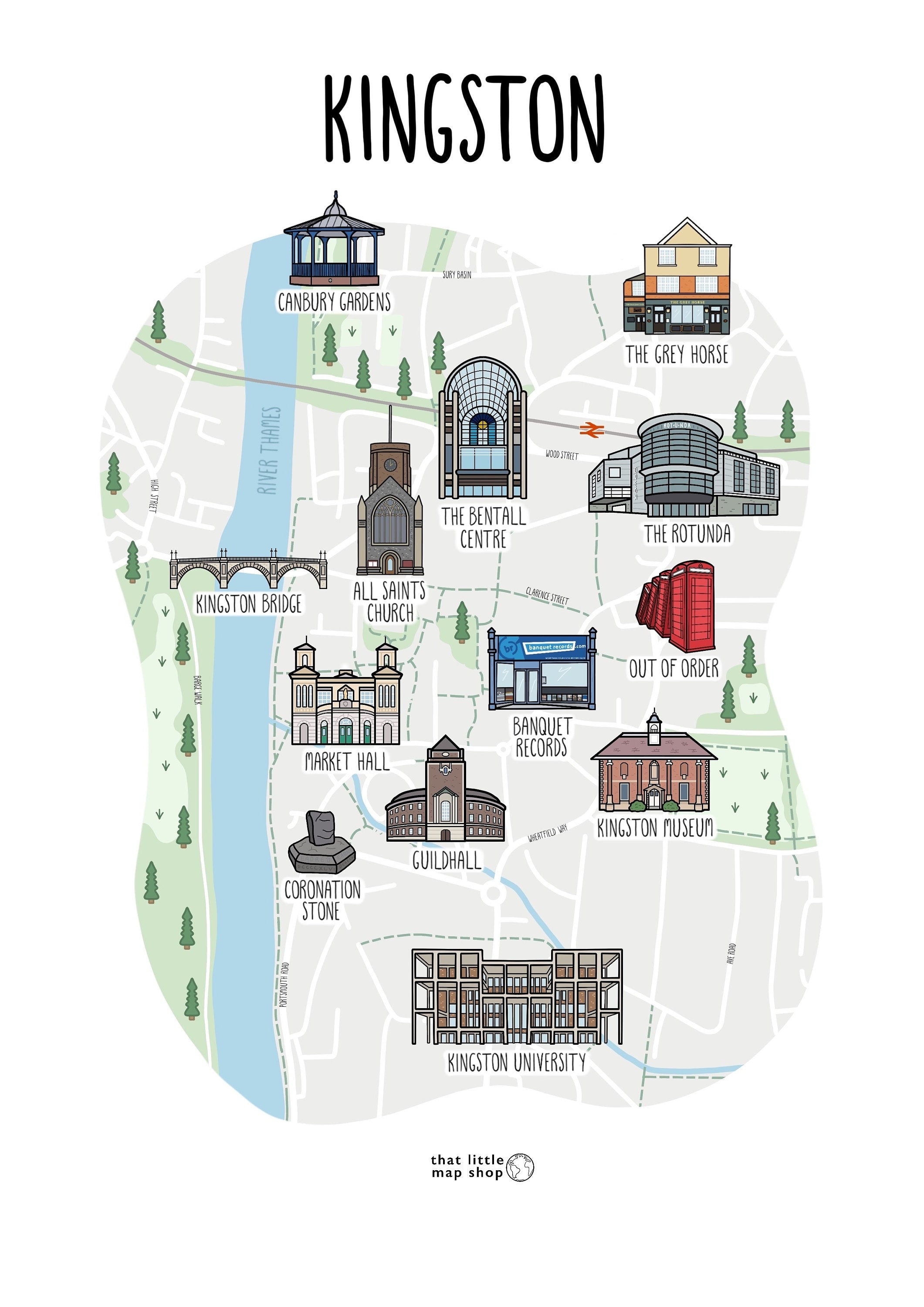 Kingston upon Thames Map