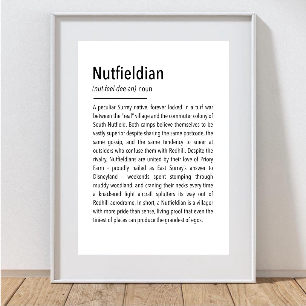 Nutfieldian Definition Print