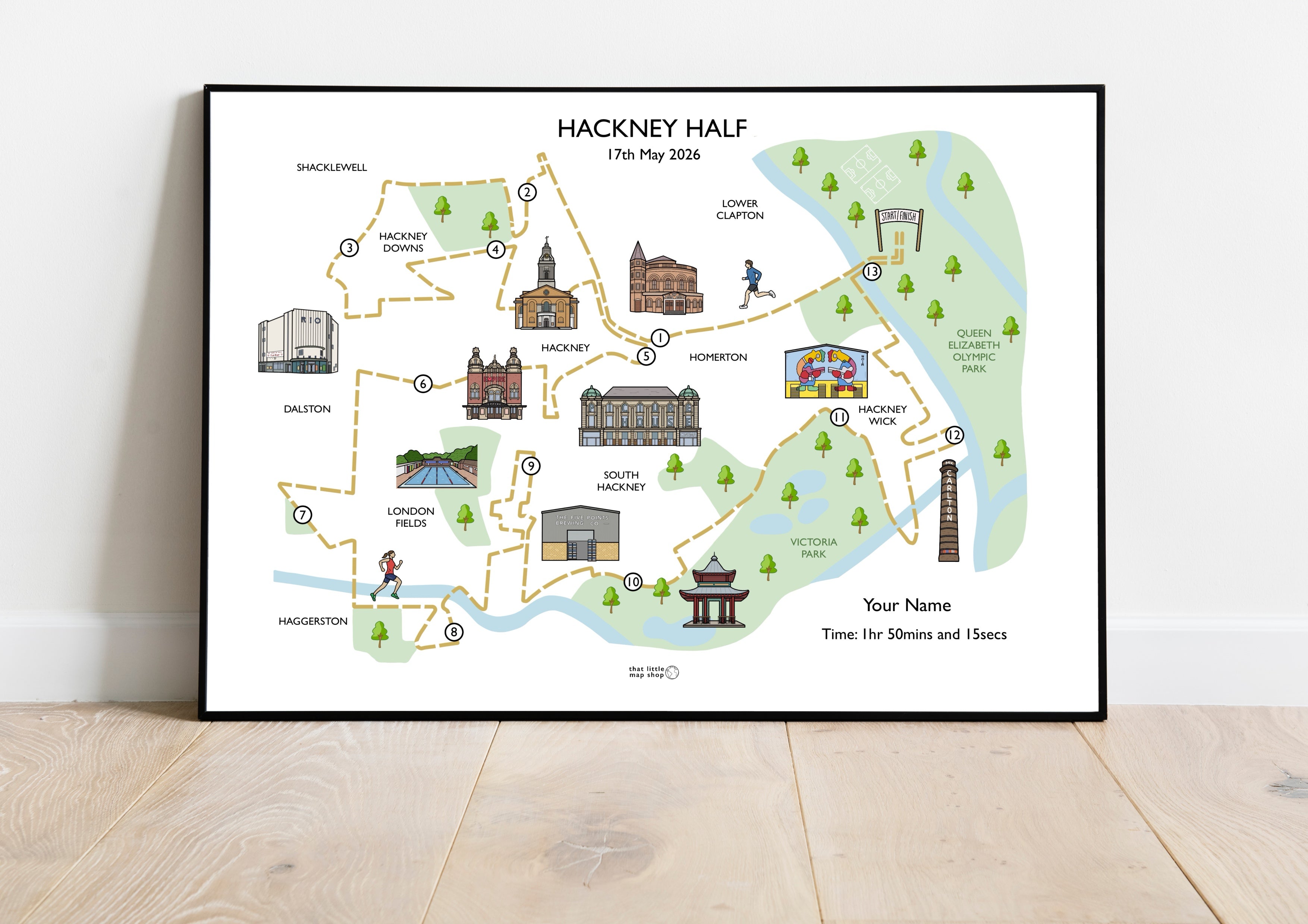 Hackney Half Race Map