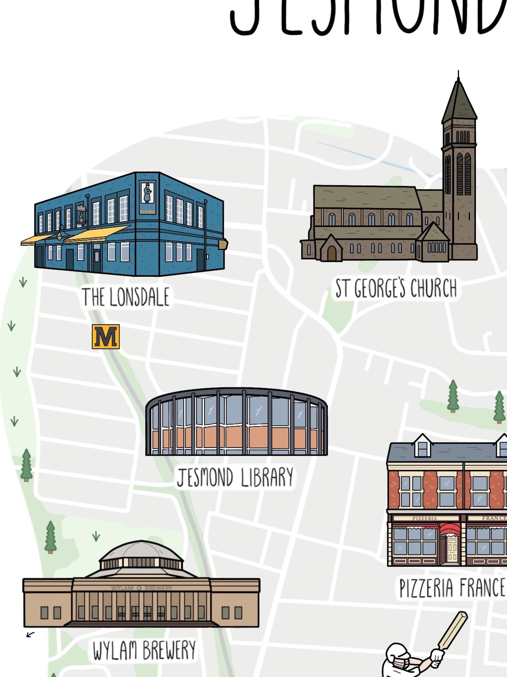 Jesmond Map