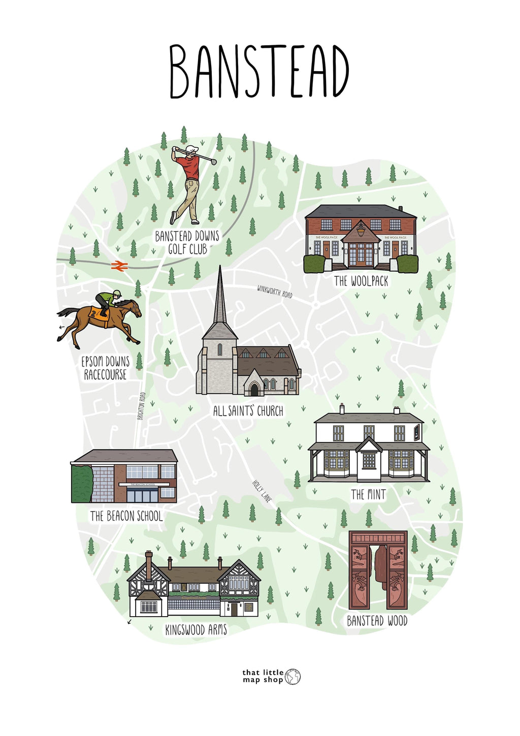 Banstead Map
