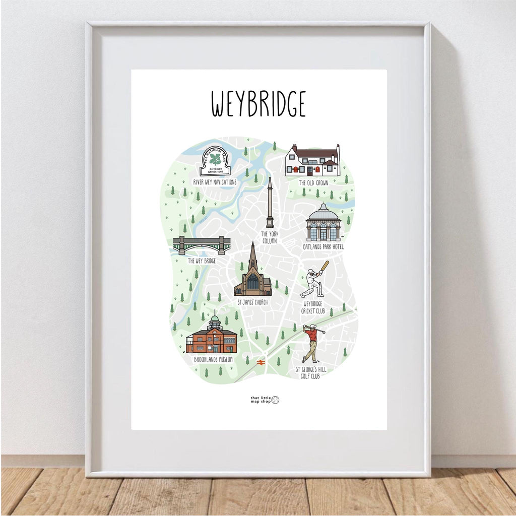 Weybridge Map