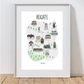 Reigate Map (Portrait)