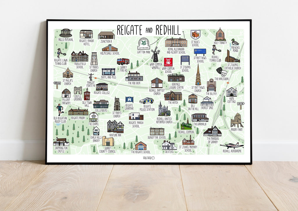 Reigate and Redhill Map