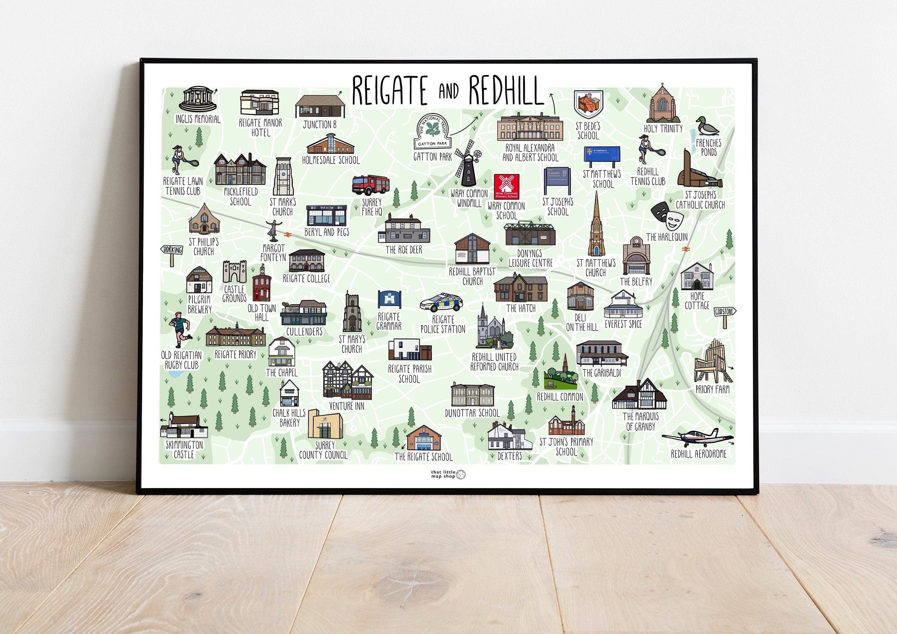 Reigate and Redhill Map