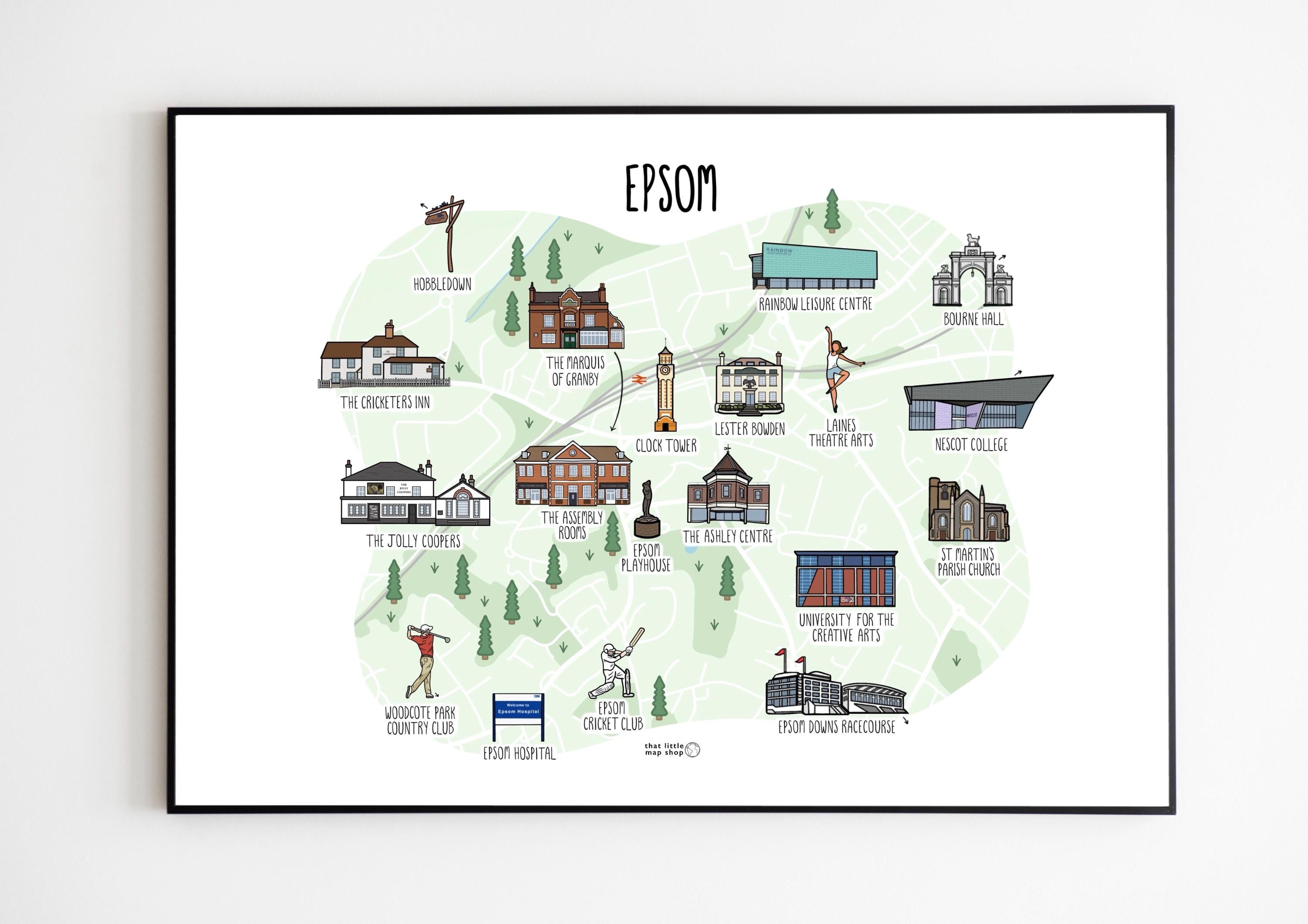 Epsom Map