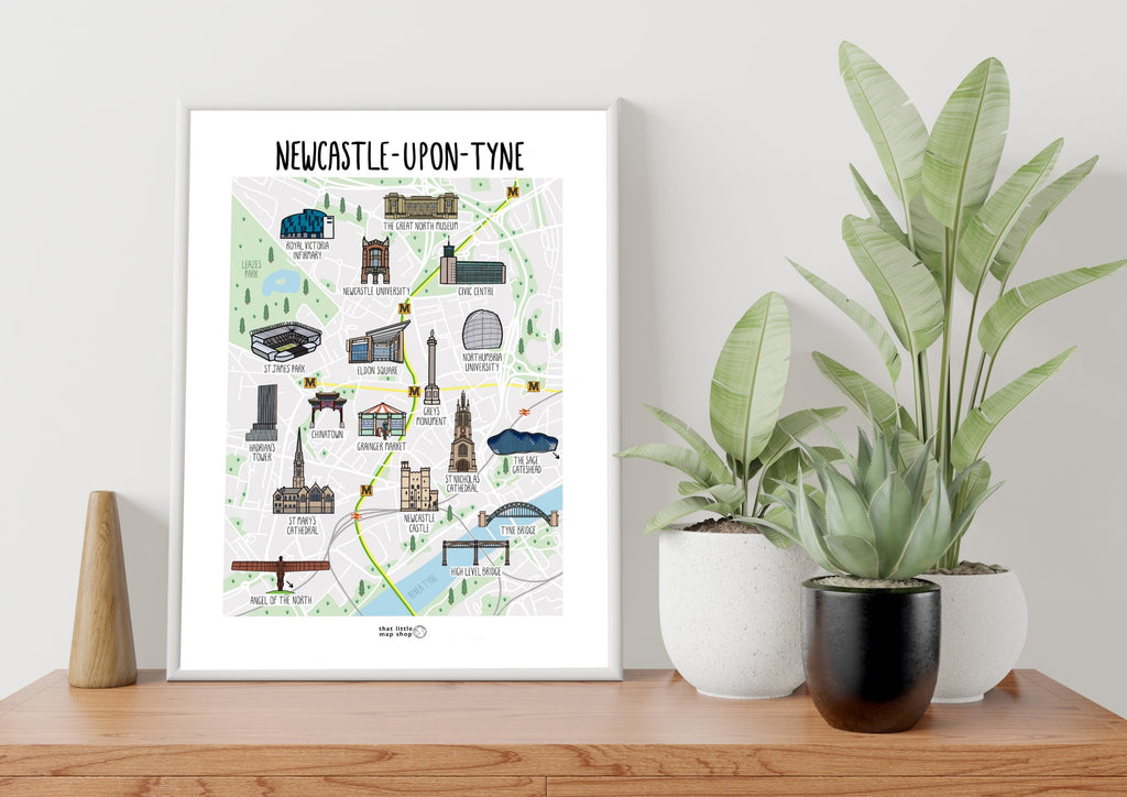 Newcastle upon Tyne Map