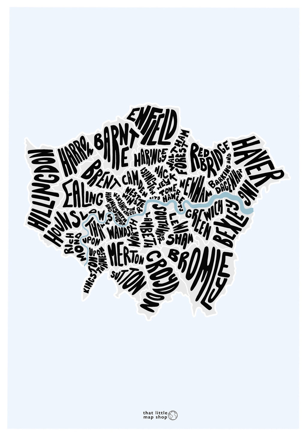 London Typographic Map