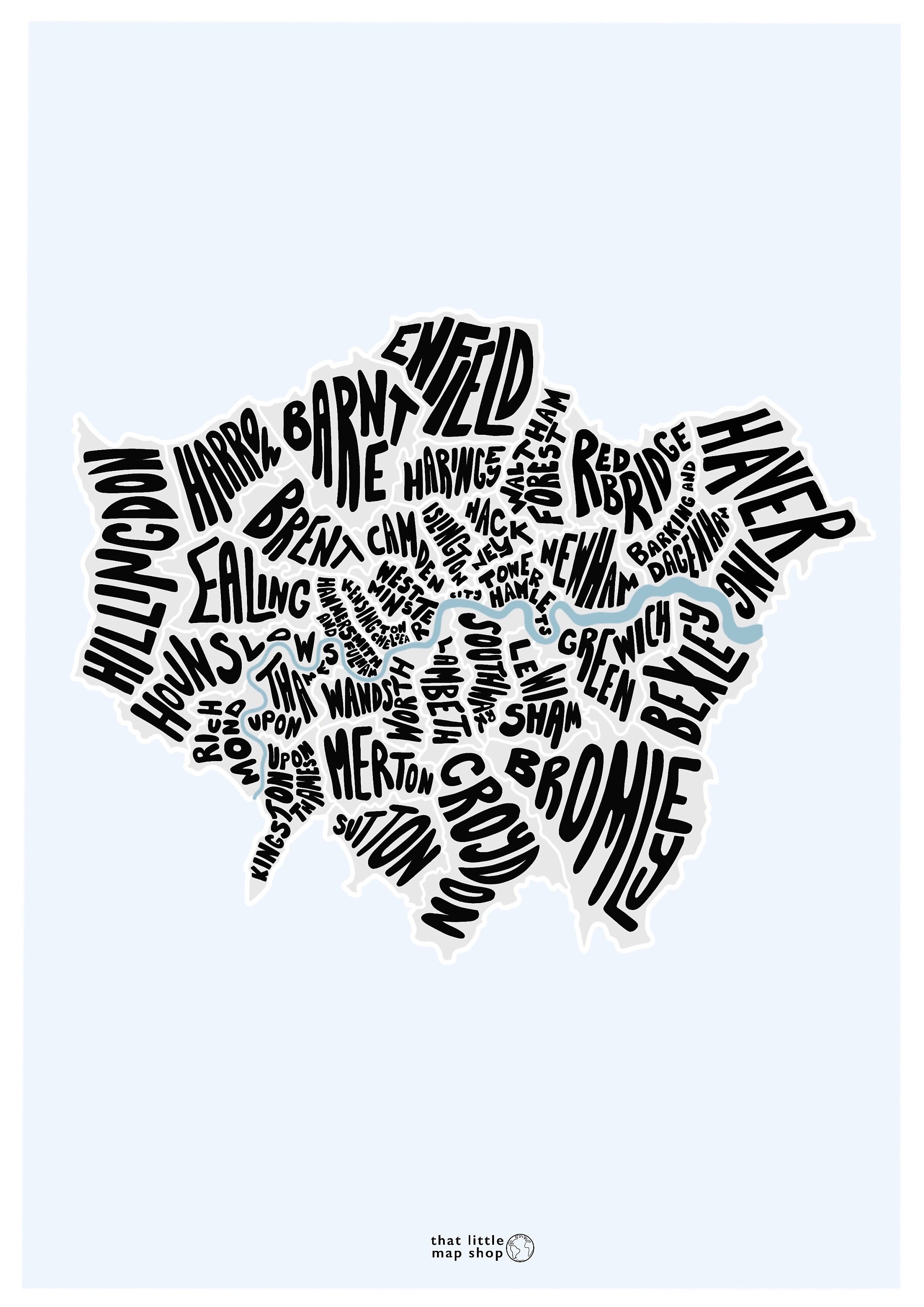 London Typographic Map