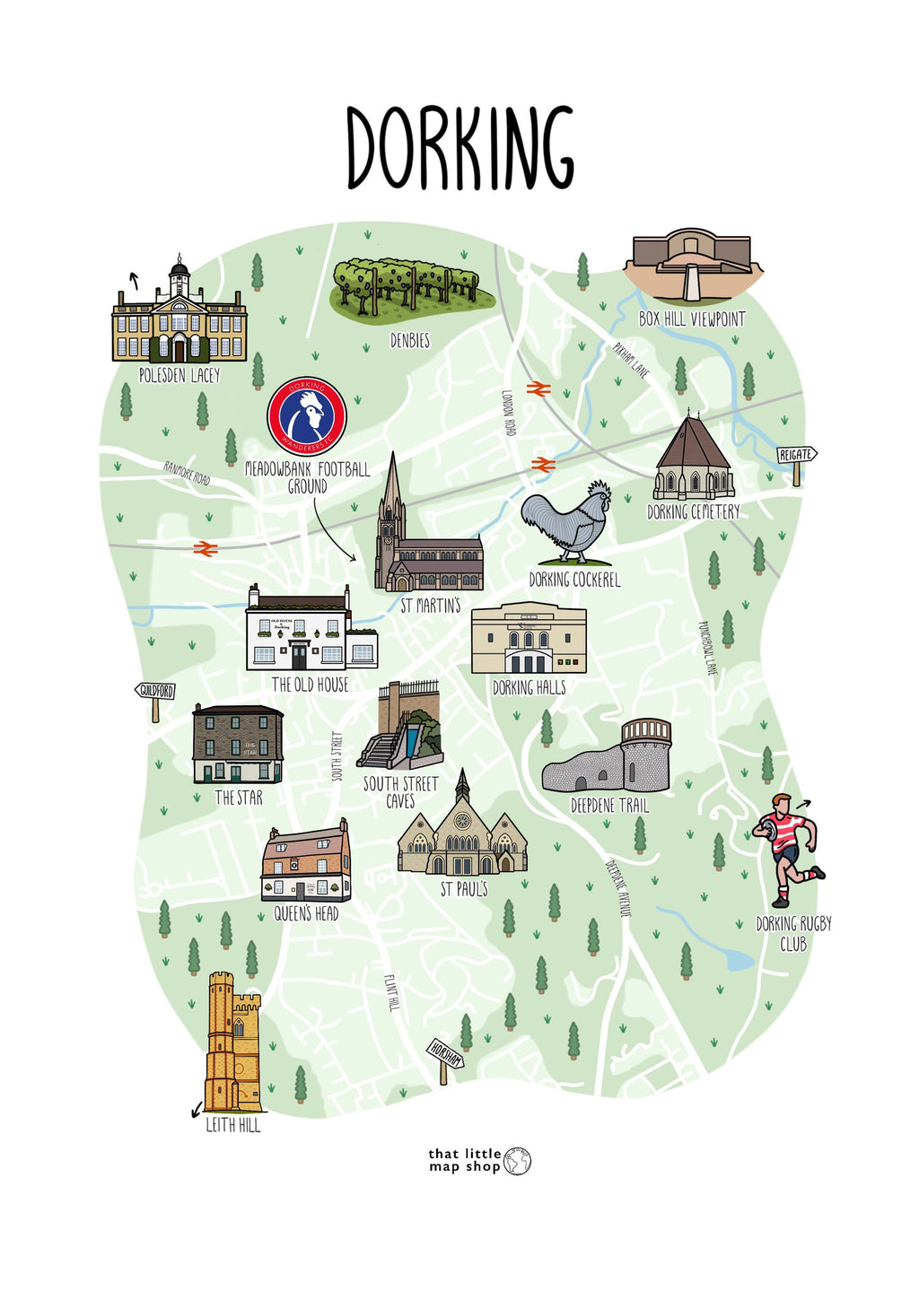 Dorking Map