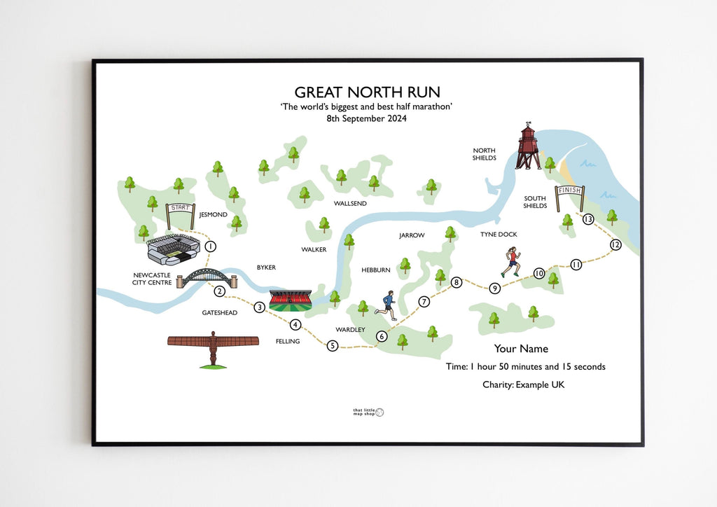 Great North Run Race Map