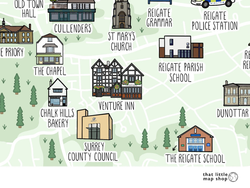 Reigate and Redhill Map
