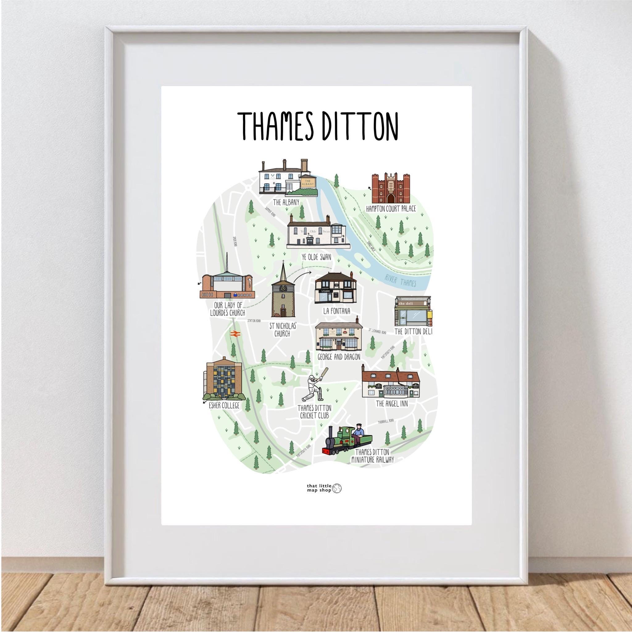 Thames Ditton Map