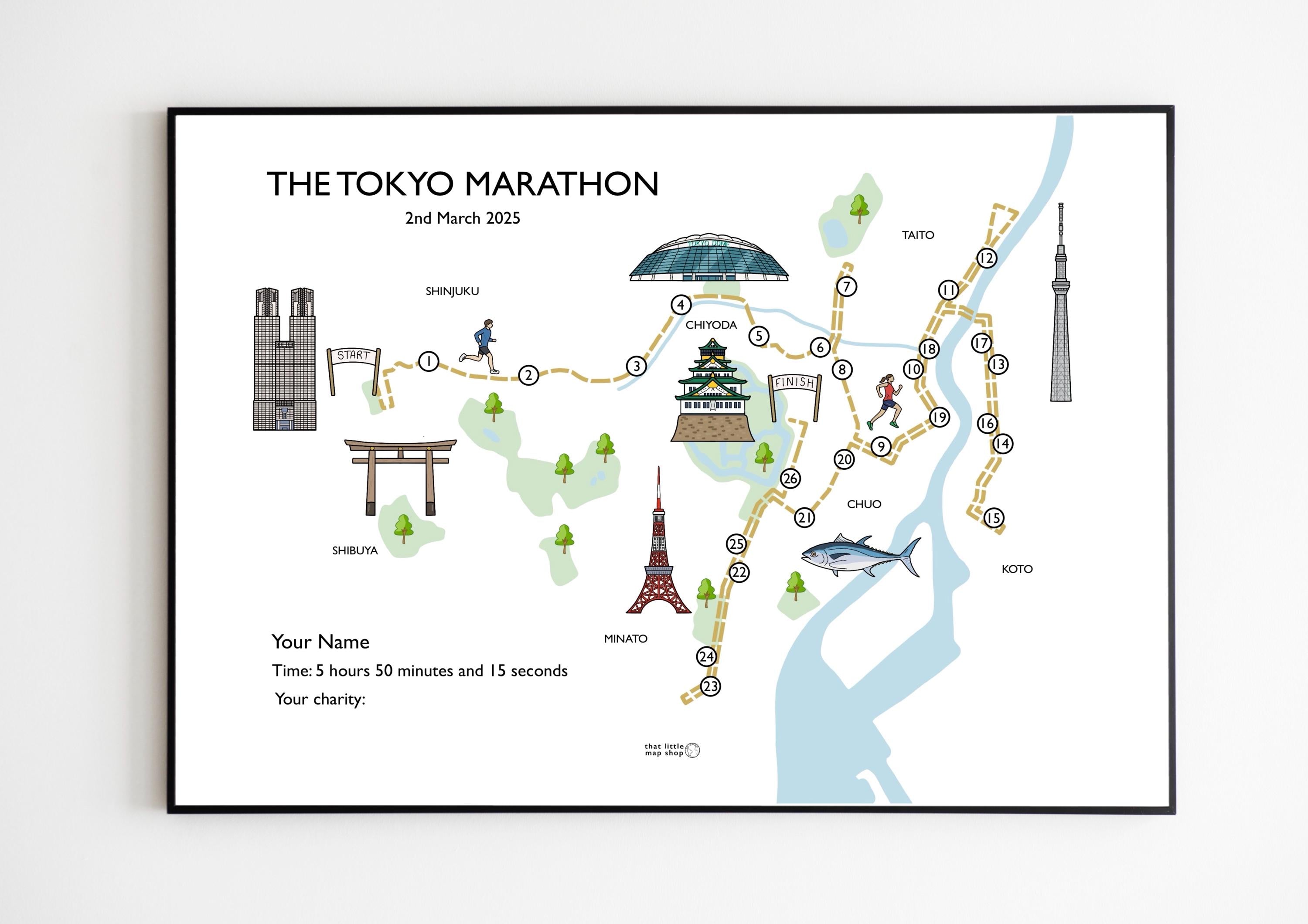Tokyo Marathon Route Map