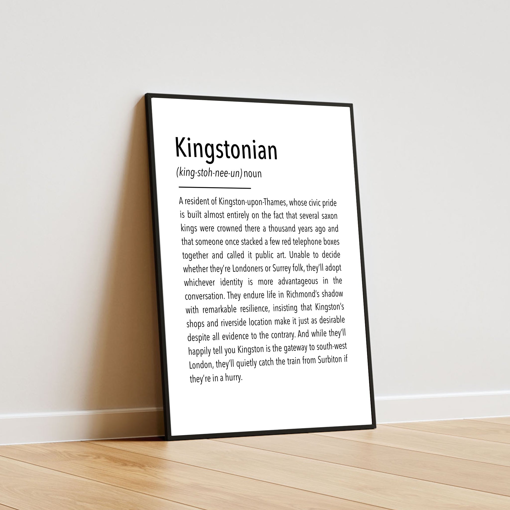 Kingstonian Definition Print