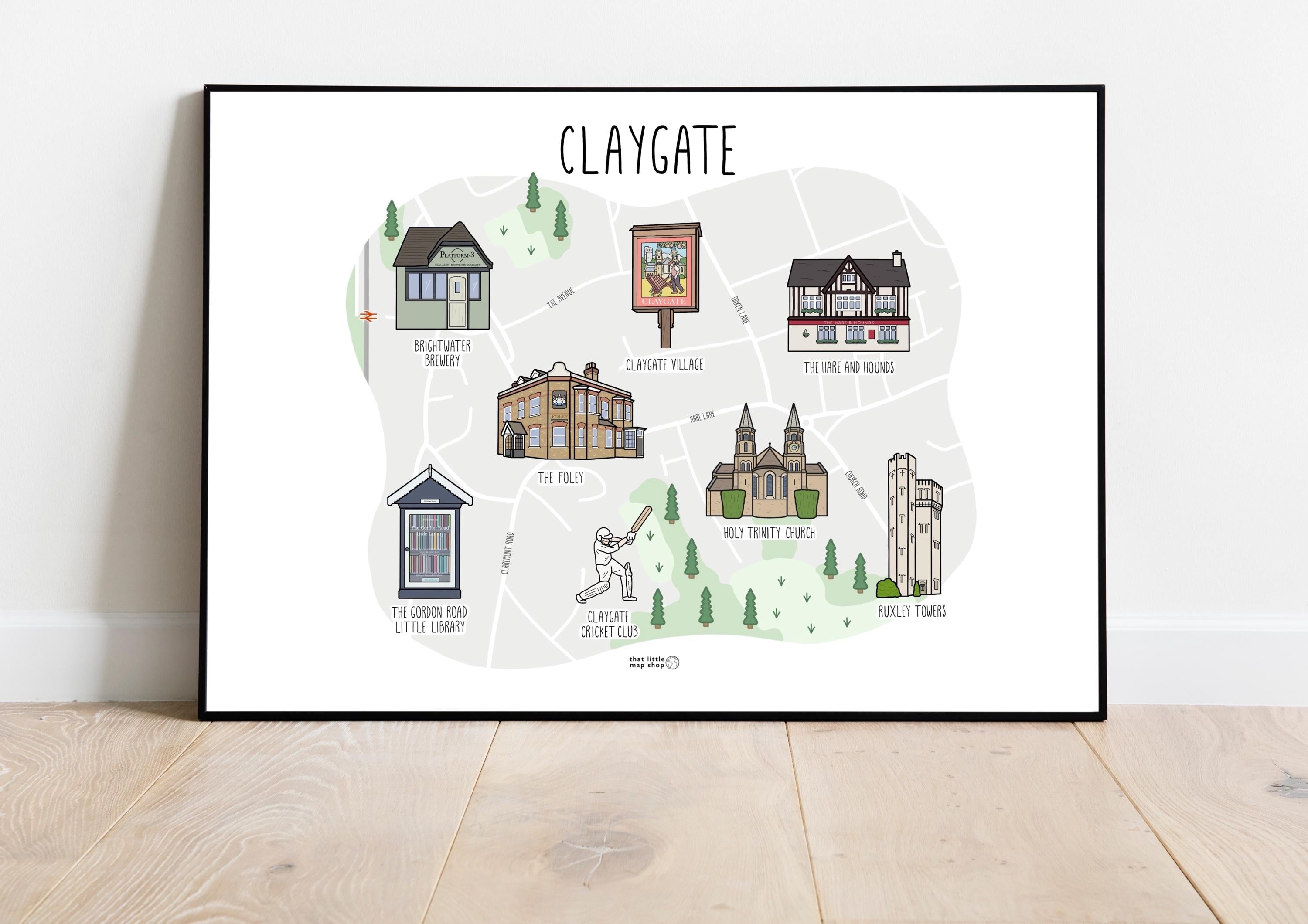 Claygate Map