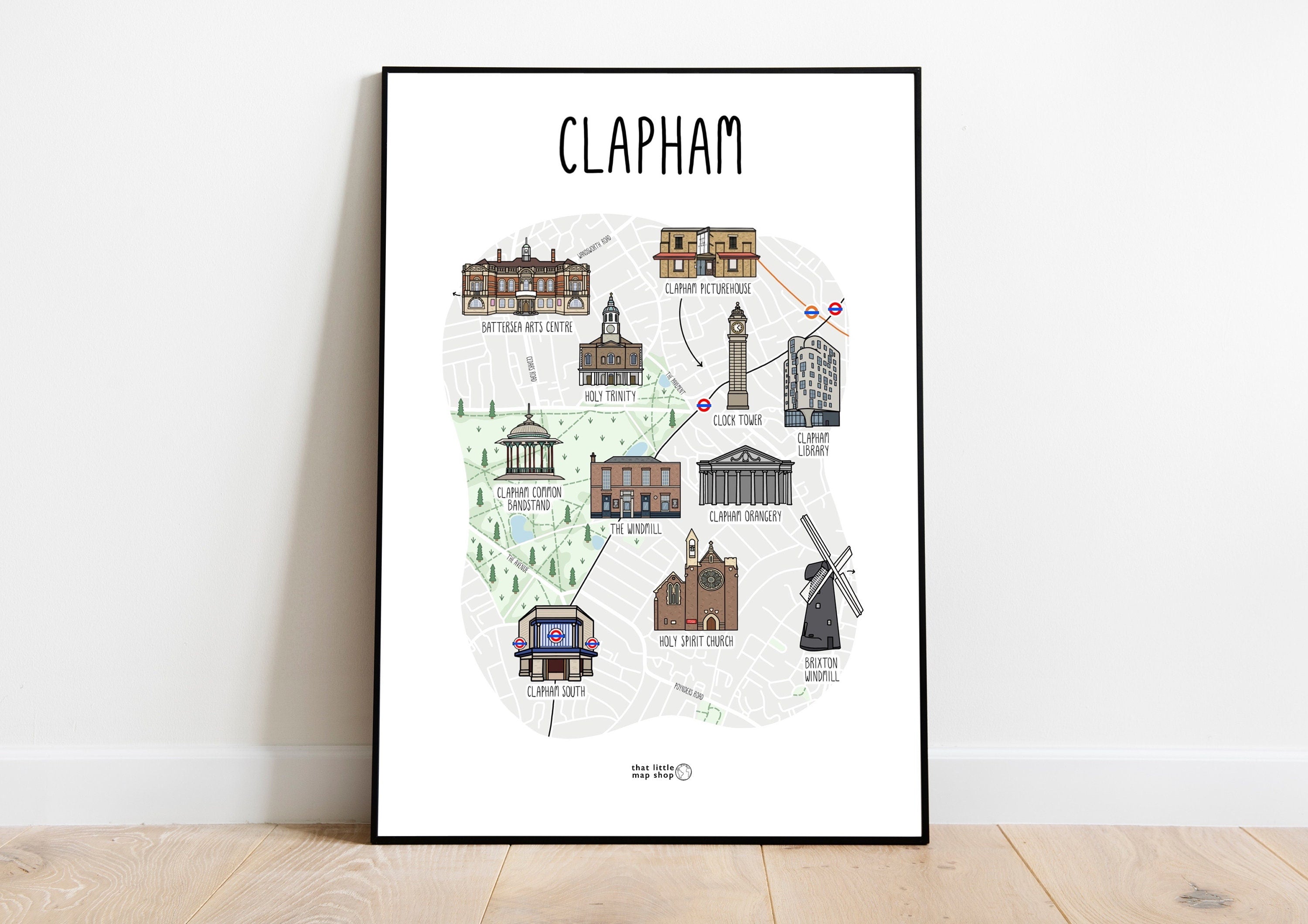 Clapham Map