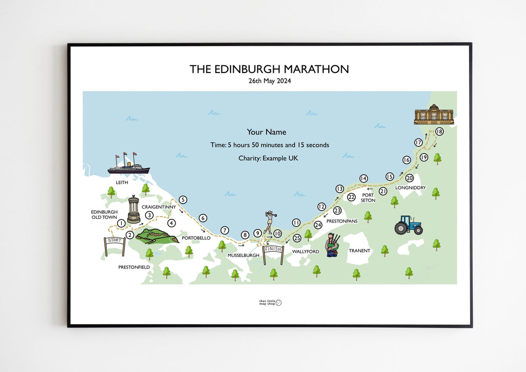 Edinburgh Marathon Race Map