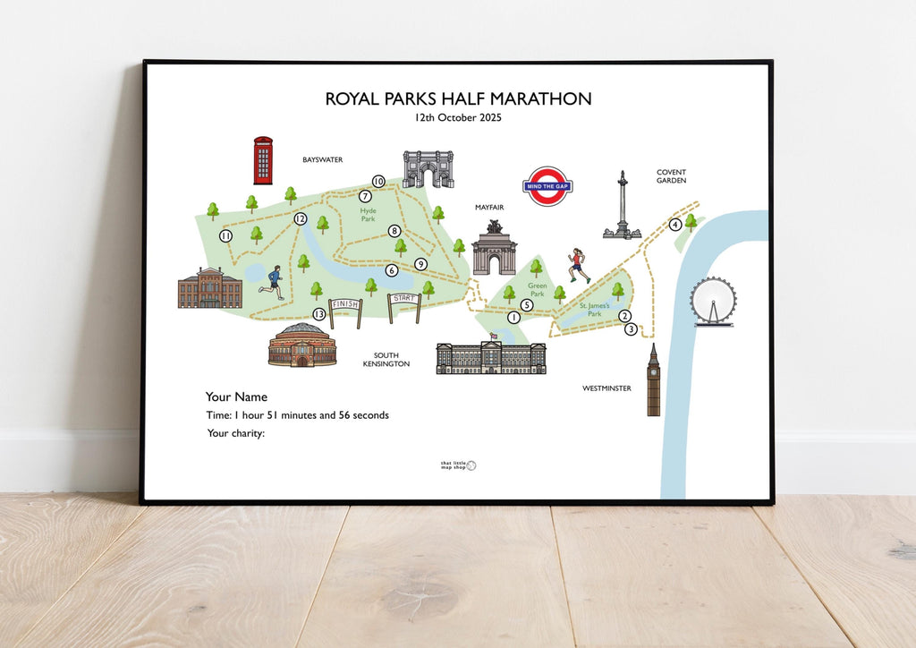 Royal Parks Half Marathon Race Map