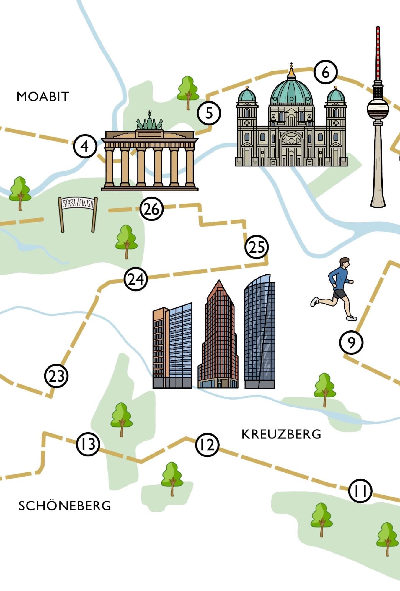 Berlin Marathon Race Map