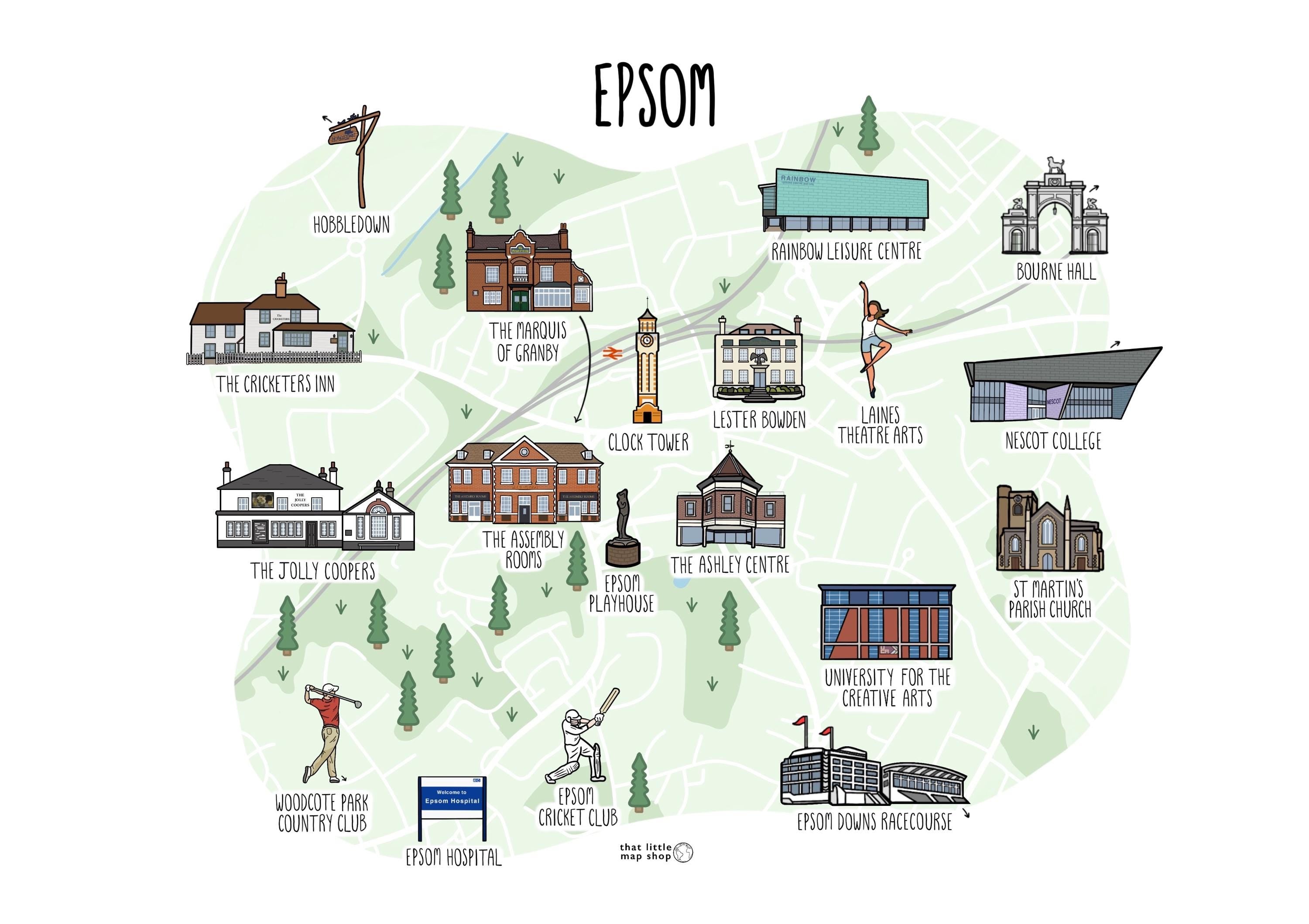 Epsom Map
