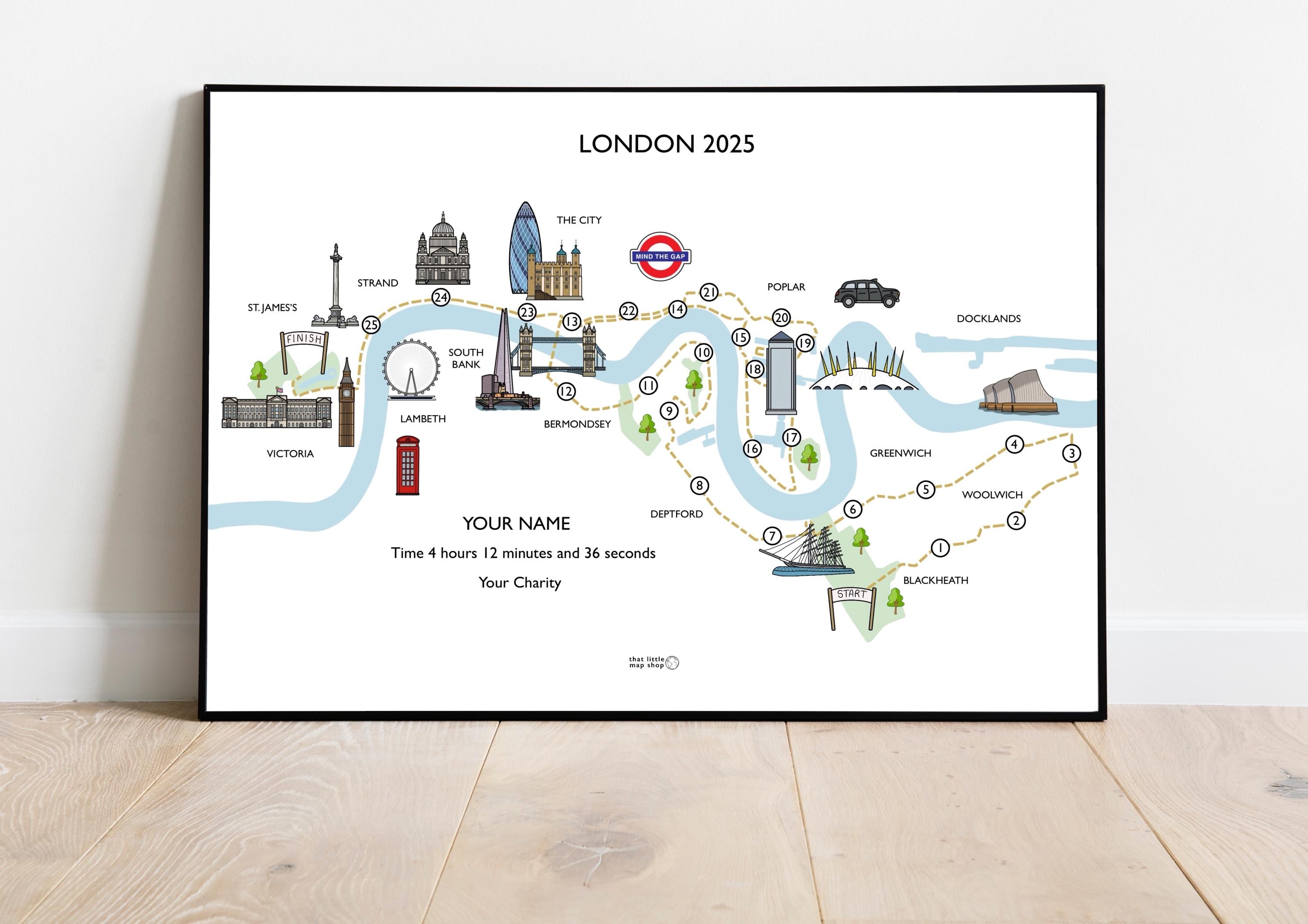 London Race Map - Marathon