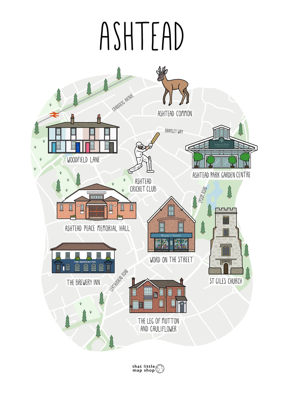 Ashtead Map