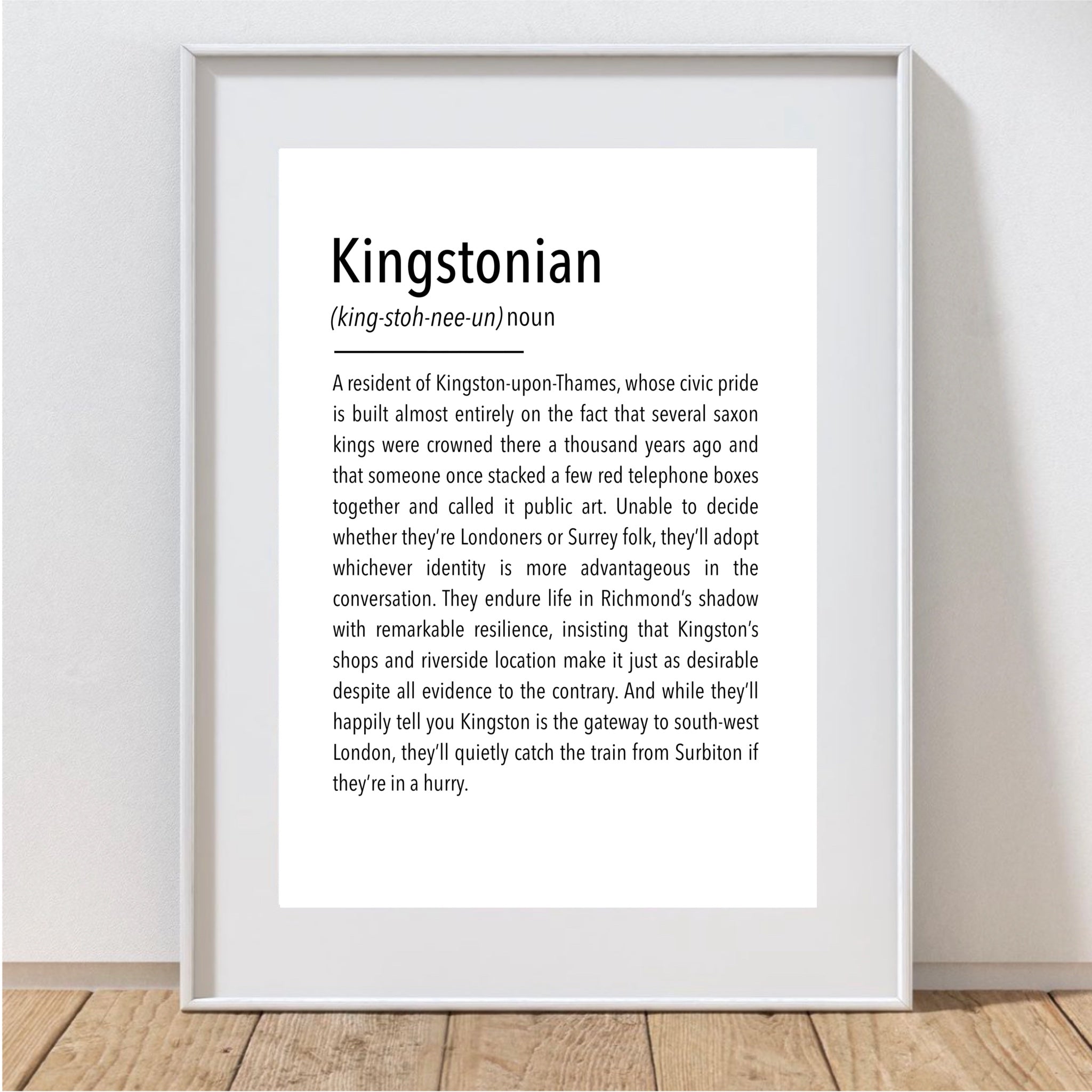 Kingstonian Definition Print