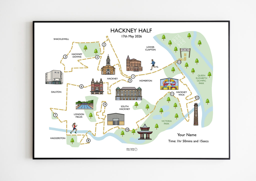 Hackney Half Race Map