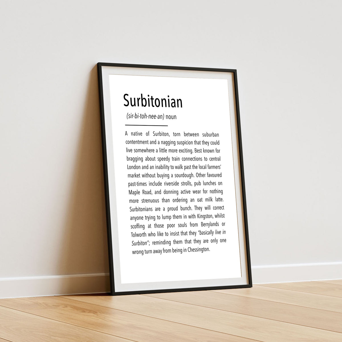 Surbitonian Definition Print