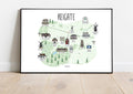 Reigate Map (Landscape)