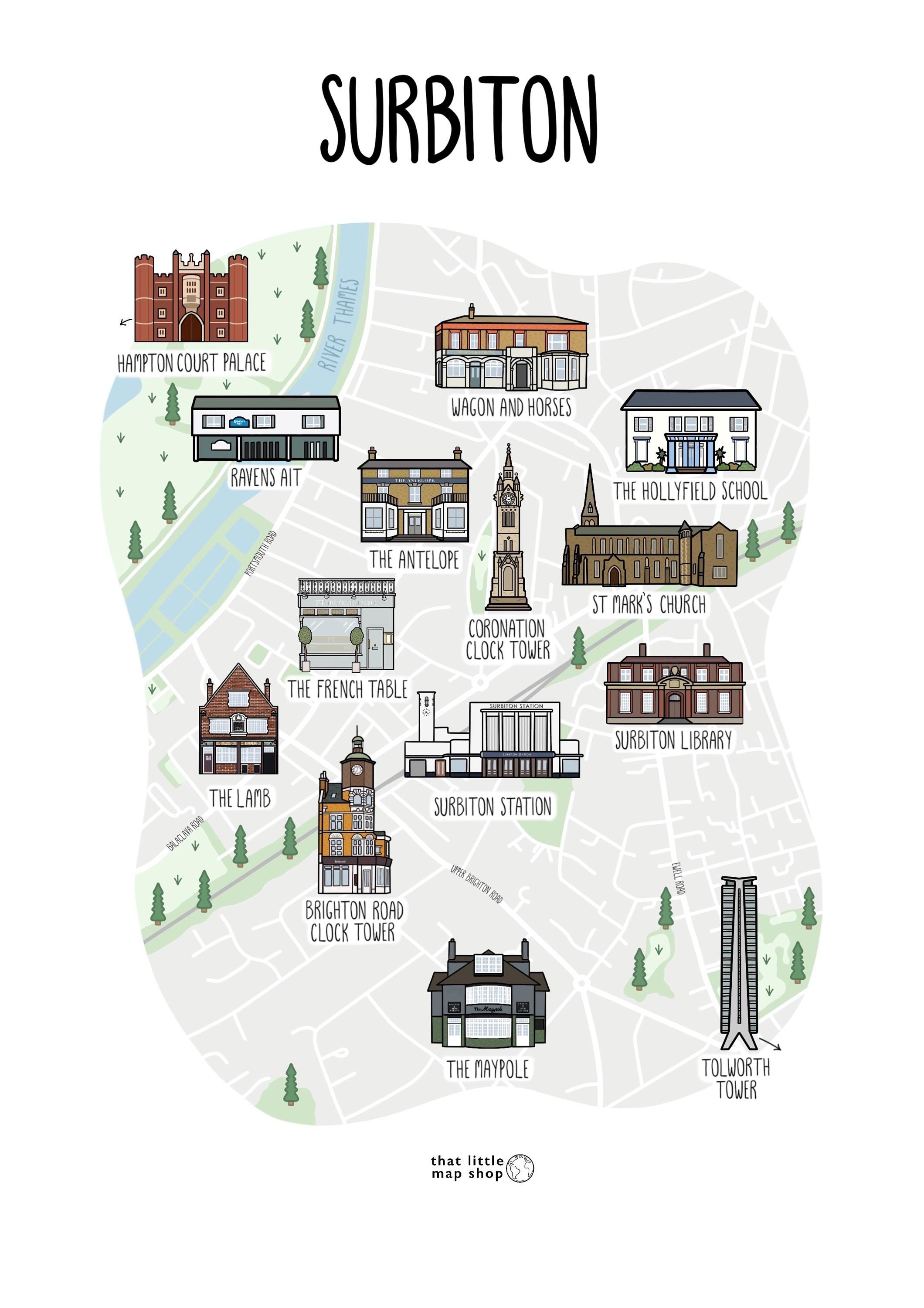 Surbiton Map