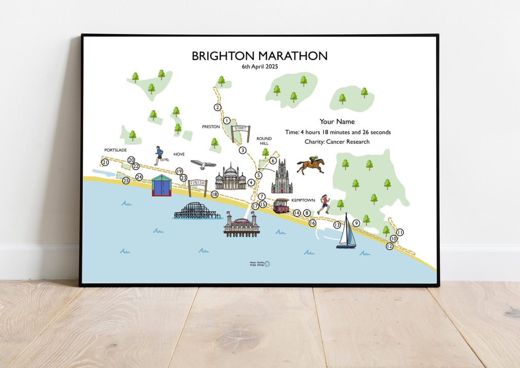 Brighton Marathon Race Map