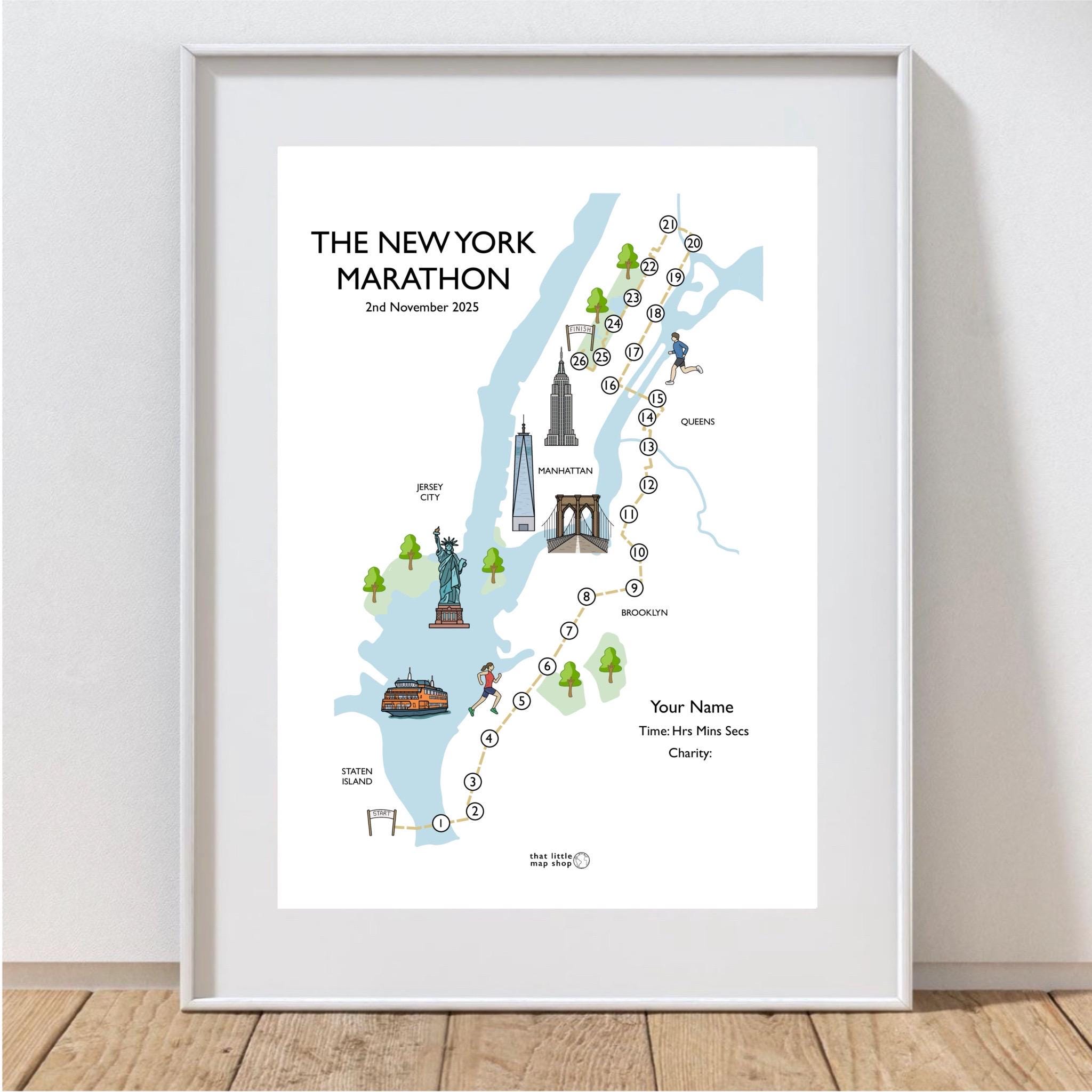New York Marathon Race Map