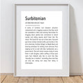 Surbitonian Definition Print