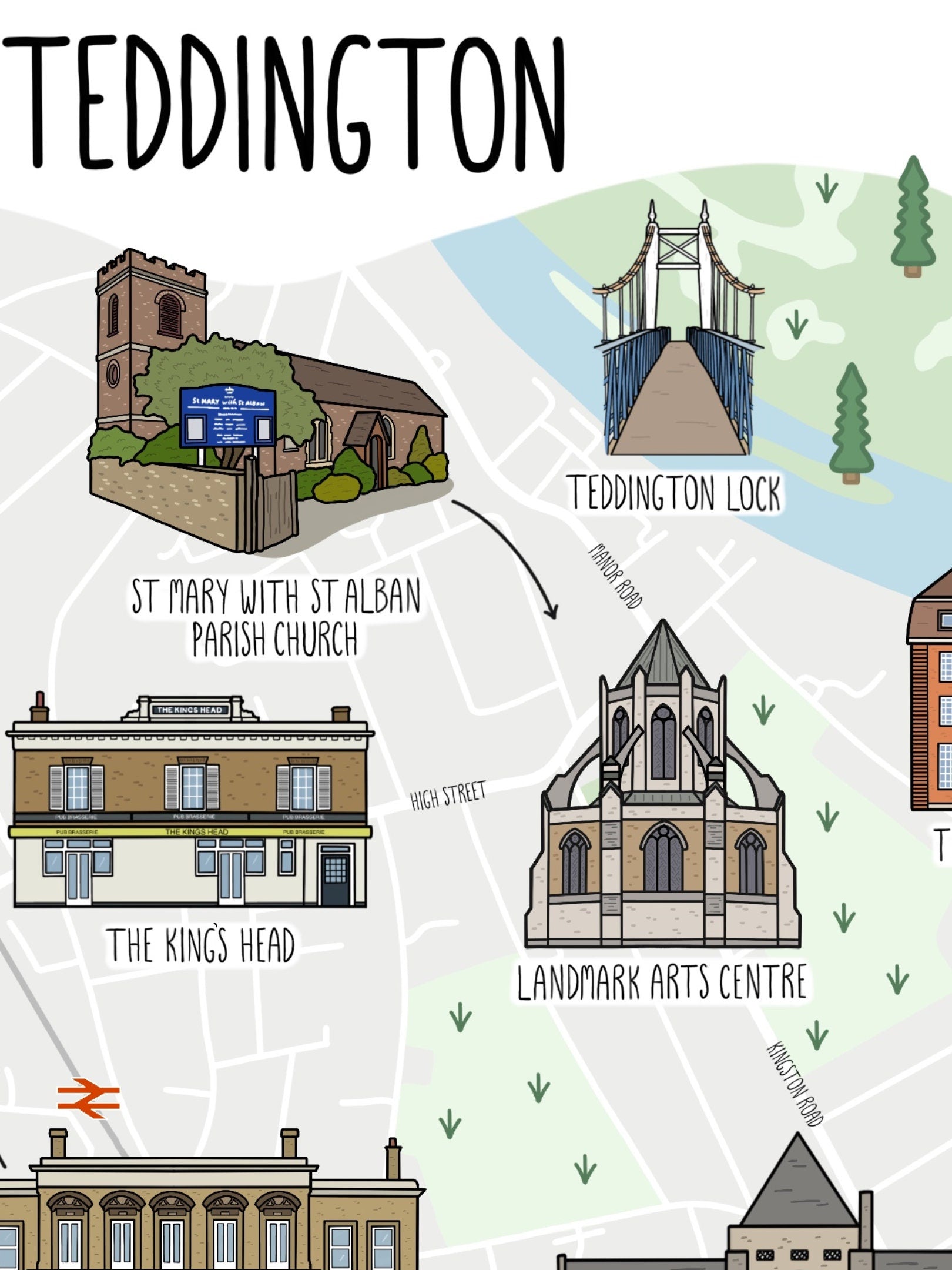 Teddington Map