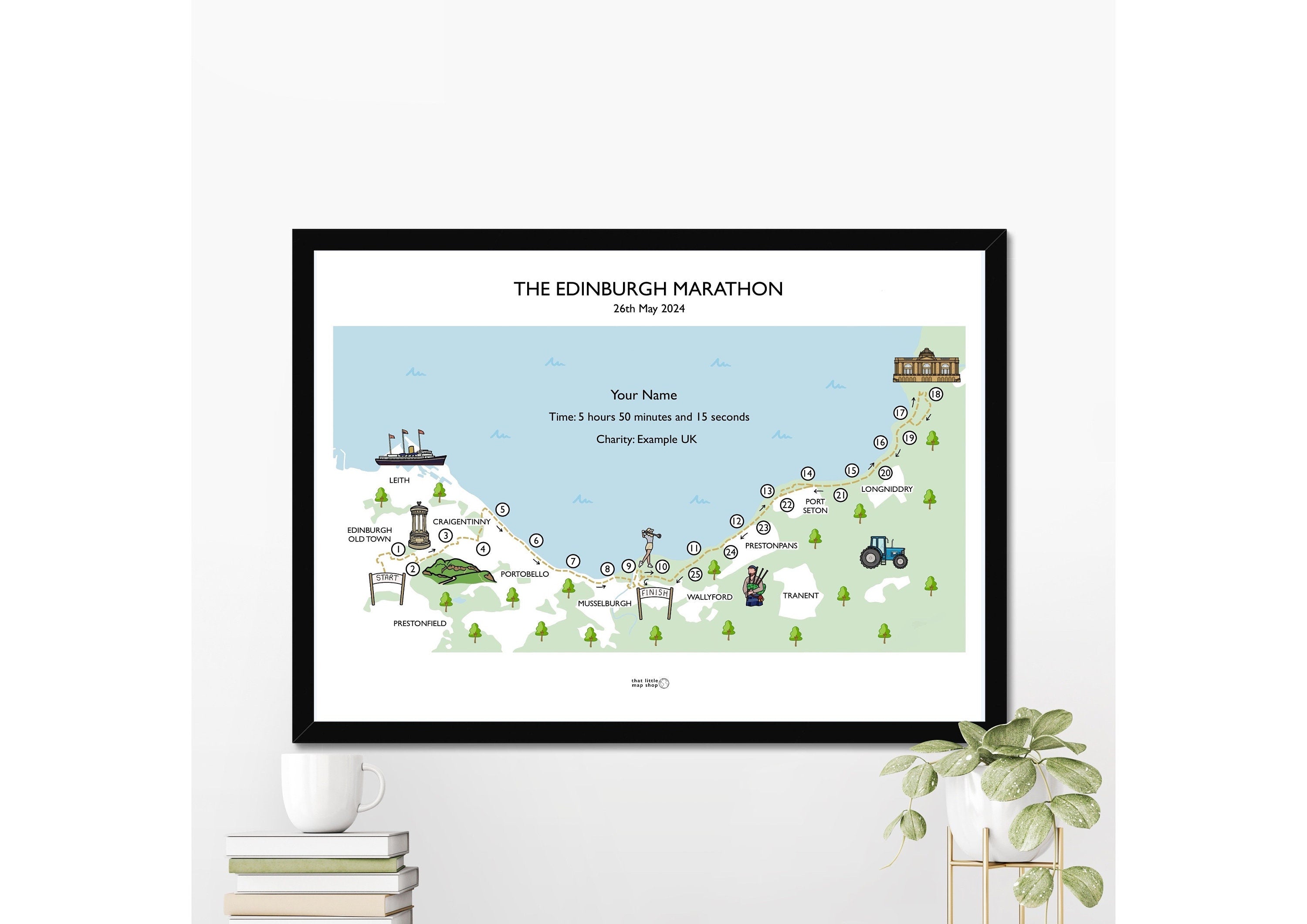 Edinburgh Marathon Race Map