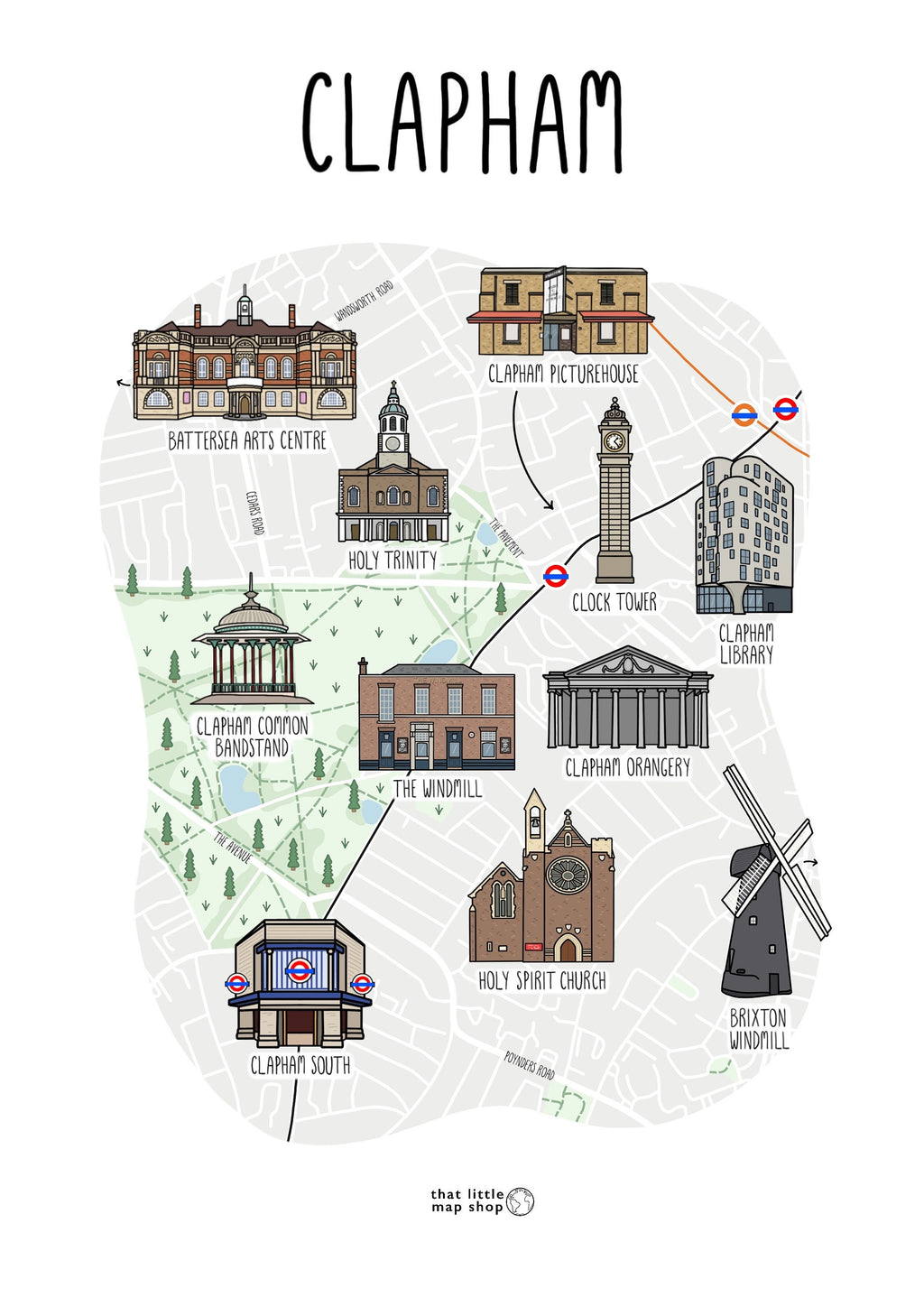 Clapham Map