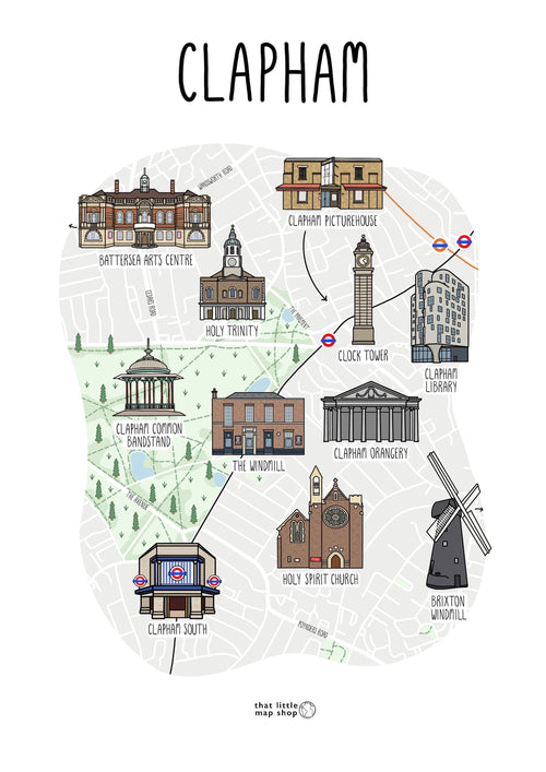 Clapham Map