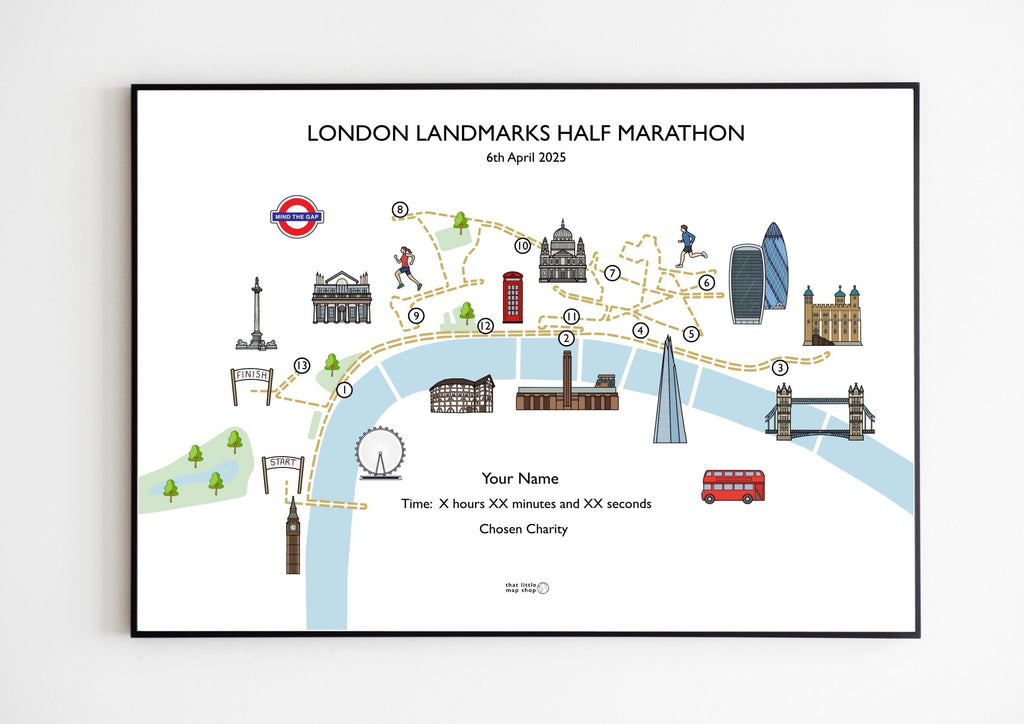 London Landmarks Half Marathon Race Map