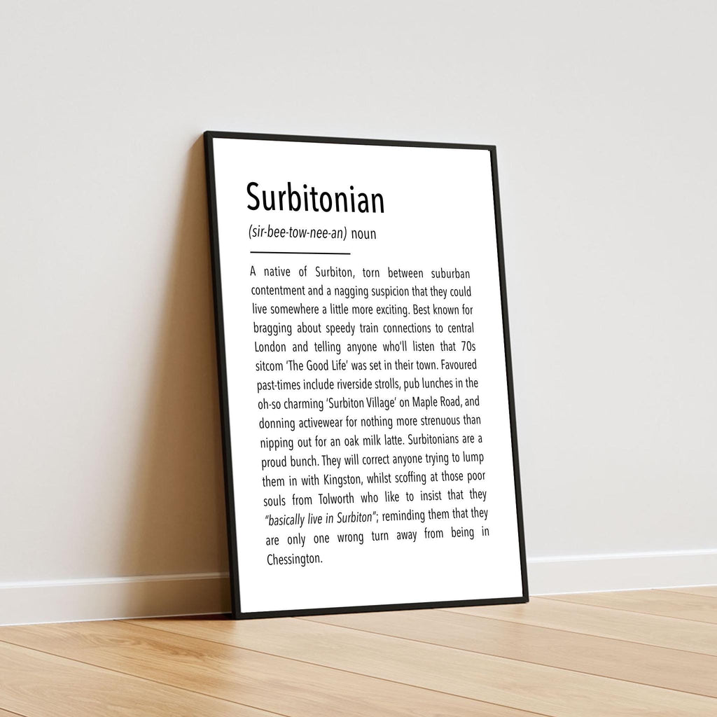 Surbitonian Definition Print